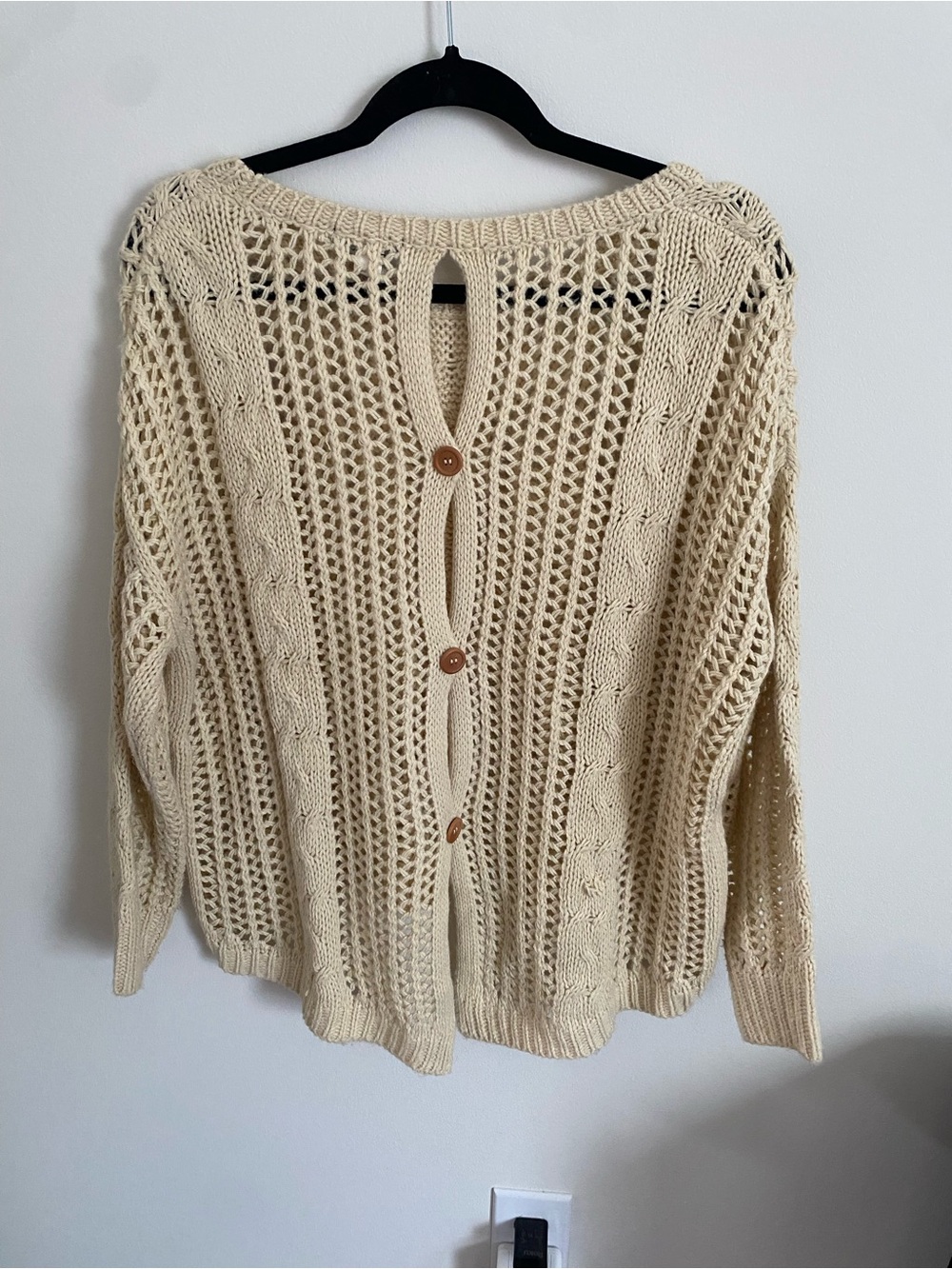 Kerisma Cream Open-Weave Cable Knit Sweater - Picture 2 of 4